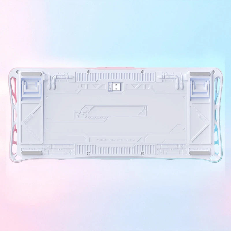 GRAVASTAR MERCURY K1 Lite 75% Wireless Mechanical Gaming Keyboard Hot-Swappable, Stellar Bloom Linear Switches, Full N-Key Rollover, Programmable Keys, Tri-Mode Connectivity, 4000mAh – Lumen Rose - كيبورد احترافي
