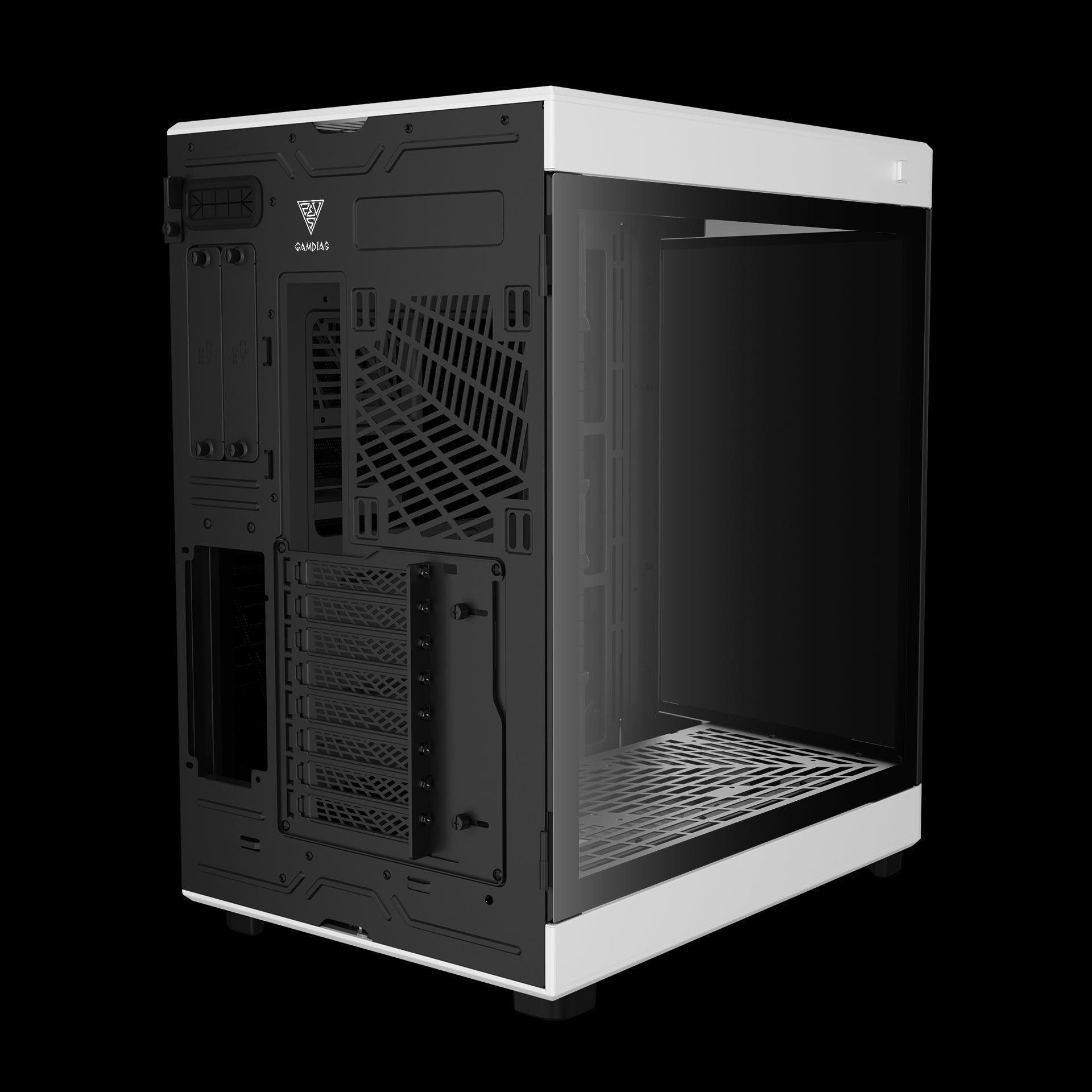 حقيبة ألعاب GAMDIAS NESO P1 FULL TOWER - أسود/أبيض - كيس 