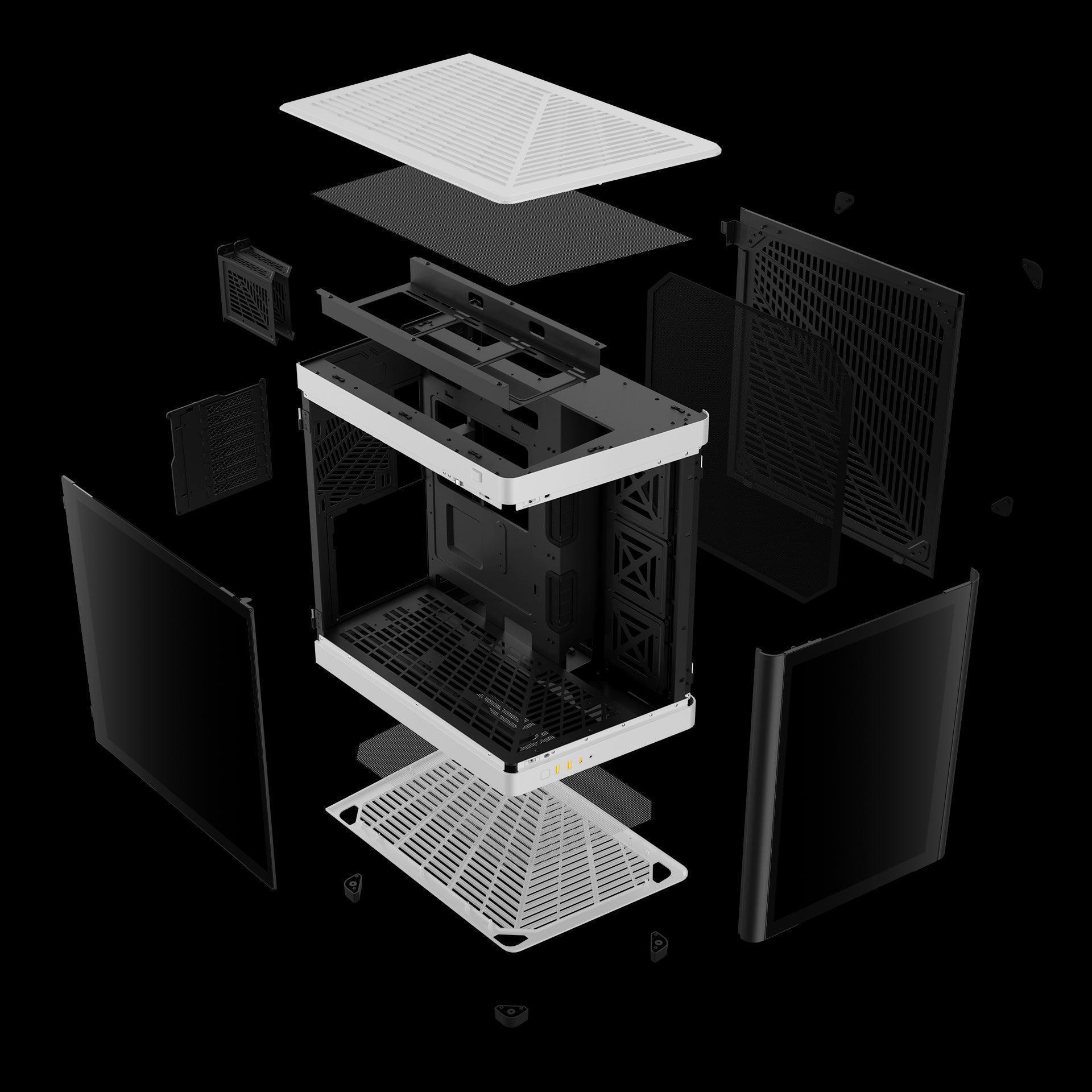 حقيبة ألعاب GAMDIAS NESO P1 FULL TOWER - أسود/أبيض - كيس 