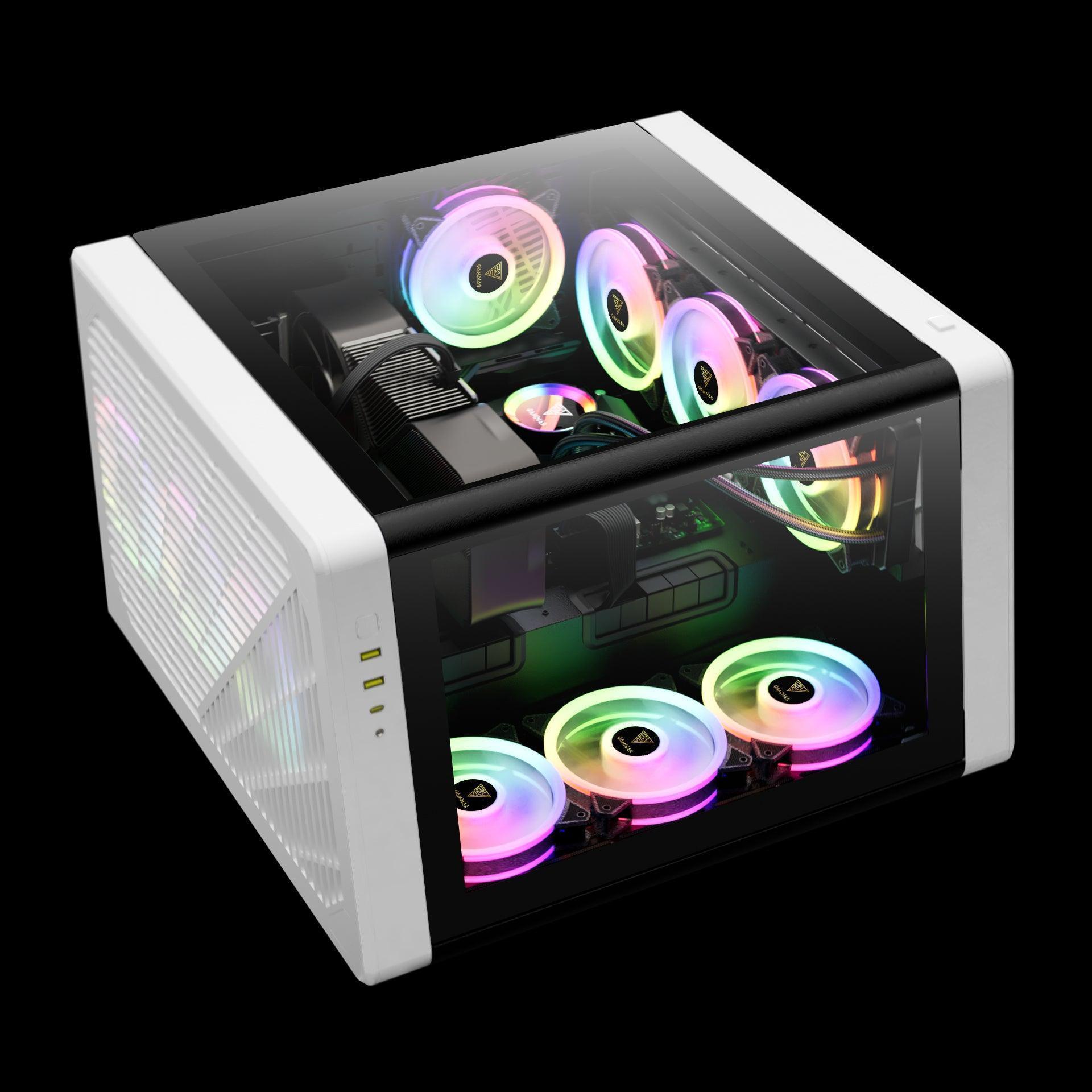 حقيبة ألعاب GAMDIAS NESO P1 FULL TOWER - أسود/أبيض - كيس 