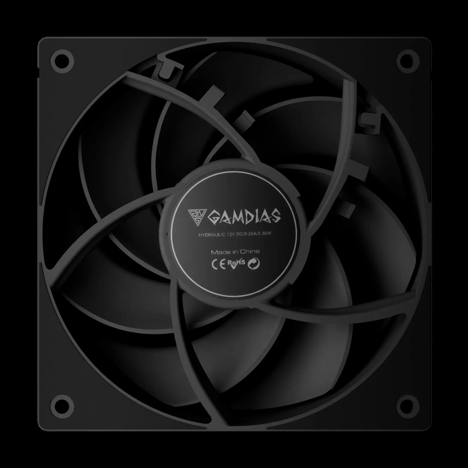 GAMDIAS NOTUS M1-1203 PWM 120mm Cooling Fan – Black - مراوح
