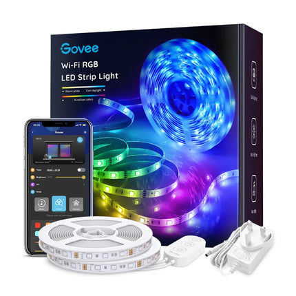 Govee Wi-Fi RGB LED Strip Lights (16.4ft × 2 Rolls) - إضاءة