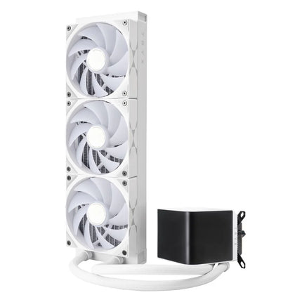 TryX Panorama ARGB 360mm AIO Liquid Cooler With Curve AMOLED 2K Screen - White -  مبرد مع شاشه أبيض