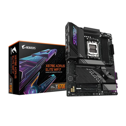 اللوحة الأم للألعاب Gigabyte X870E Aorus Elite WiFi7 DDR5 AM5 AMD ATX - اللوحة الأم 