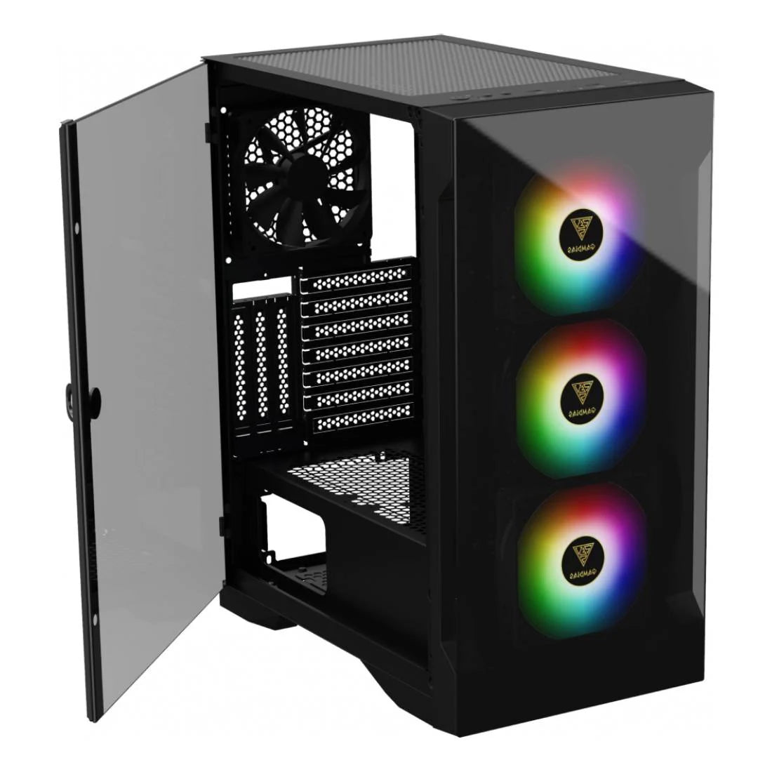 Gamdias Talos E2 Elite Mid-Tower Tempered Glass ATX Case - Black - كيس Gamdias Talos E2 Elite Mid-Tower Tempered Glass ATX Case - Black - كيس