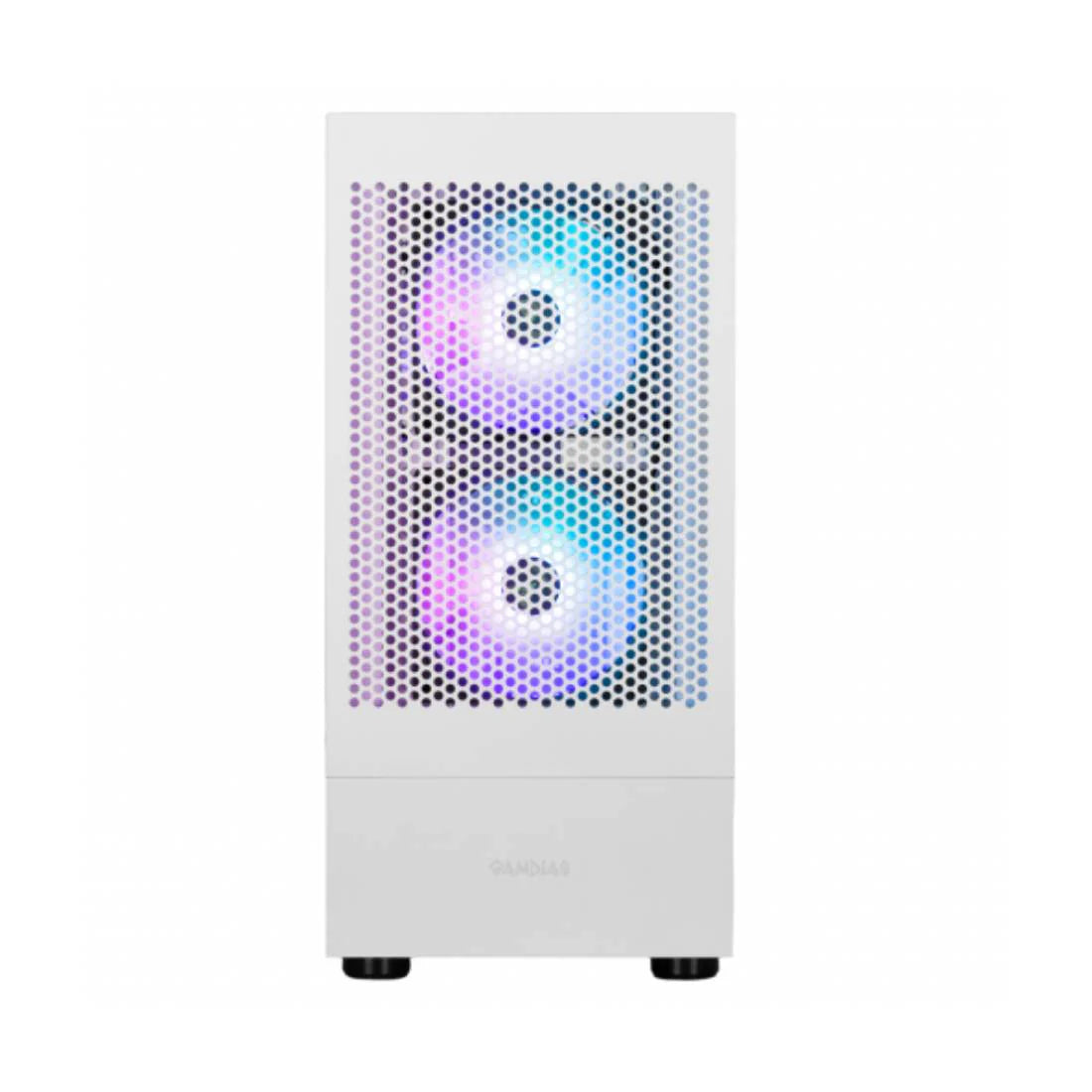 Gamdias Talos E3 Mesh Mid-Tower Tempered Glass ATX Case - White - كيس أبيض