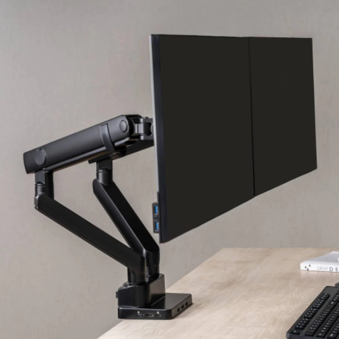 Epic Gamers Stealth Dual Monitor Arms with Docking Station - حامل شاشتين