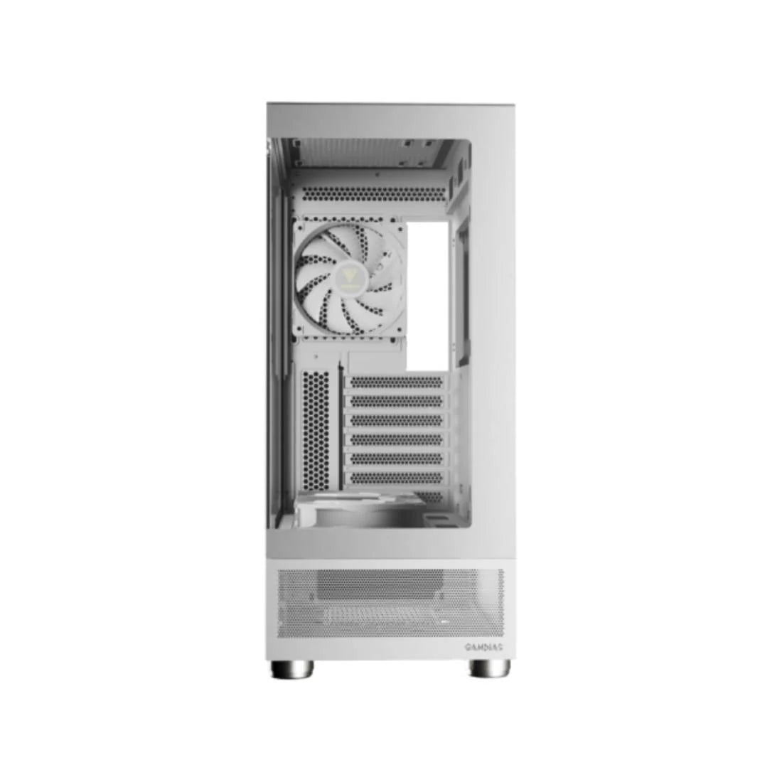 Gamdias Atlas E1 Seamless Aesthetics Mid-Tower Case - White - كيس مع شاشه تحكم