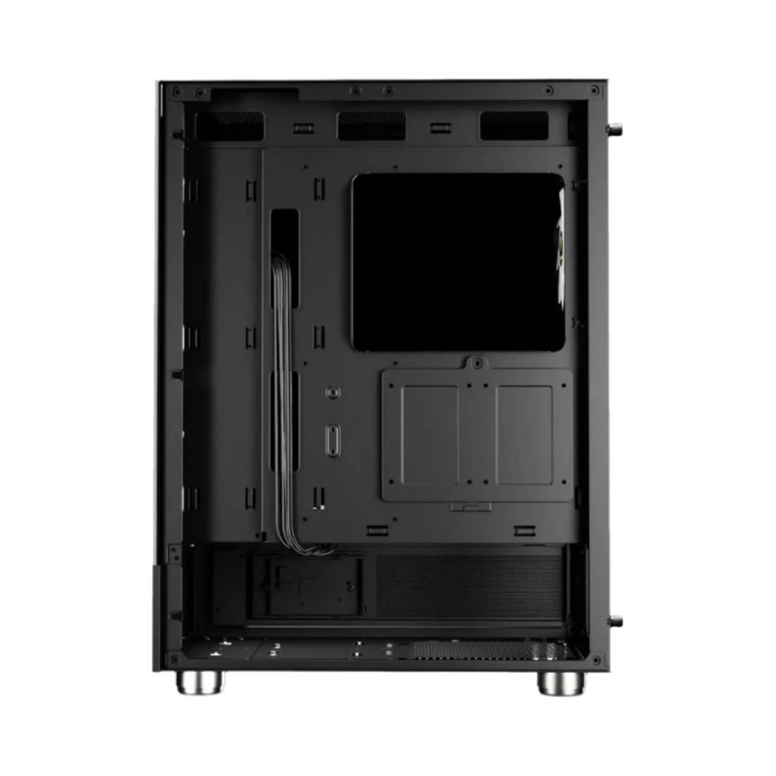 Gamdias Atlas E1 Seamless Aesthetics Mid-Tower Case - Black - كيس مع شاشه
