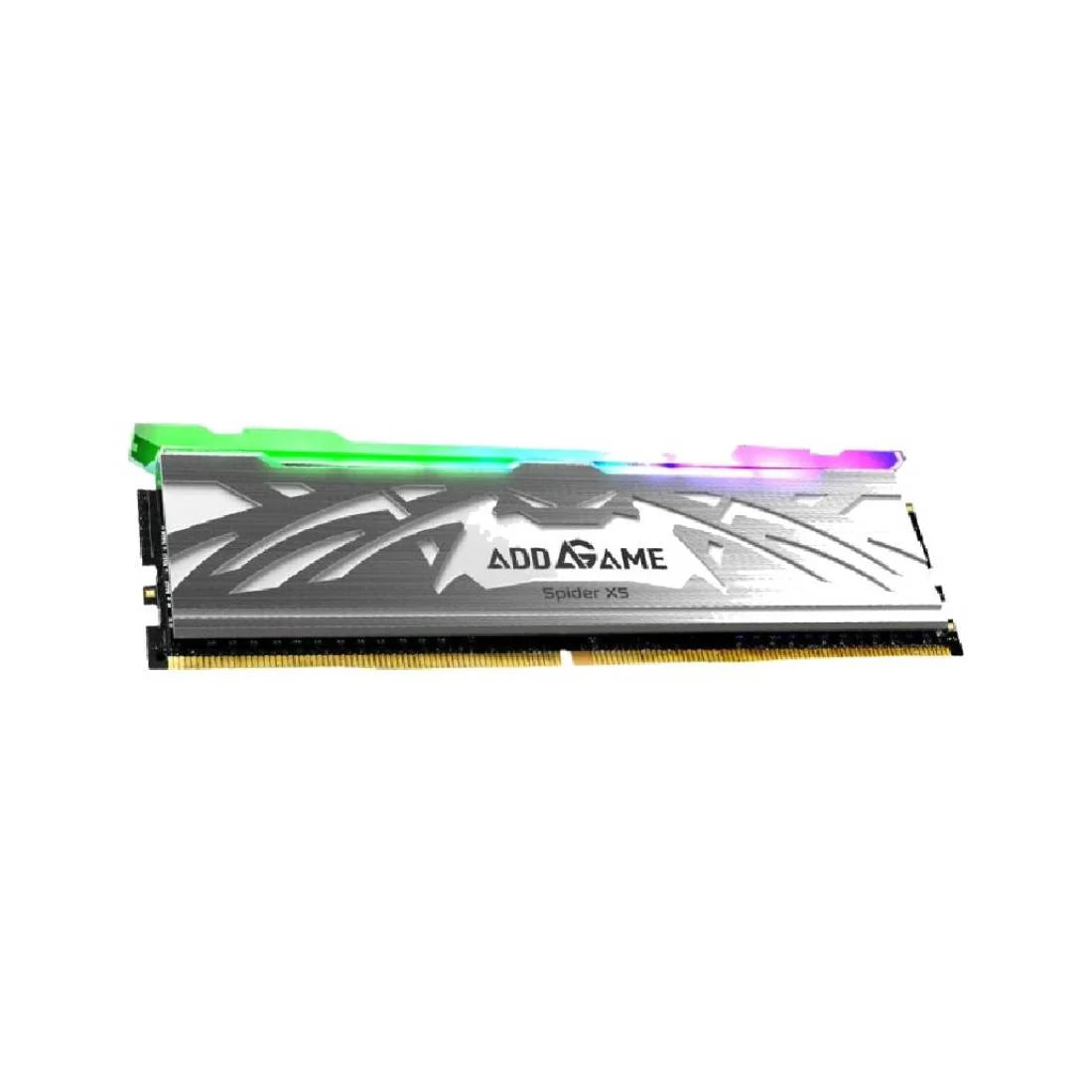 Addlink Spider X5 16GB DDR5 6000MHz CL38 RGB Gaming RAM – Premium Silver Aluminum Heatsink, Intel XMP 3.0 & AMD EXPO Ready - رامات