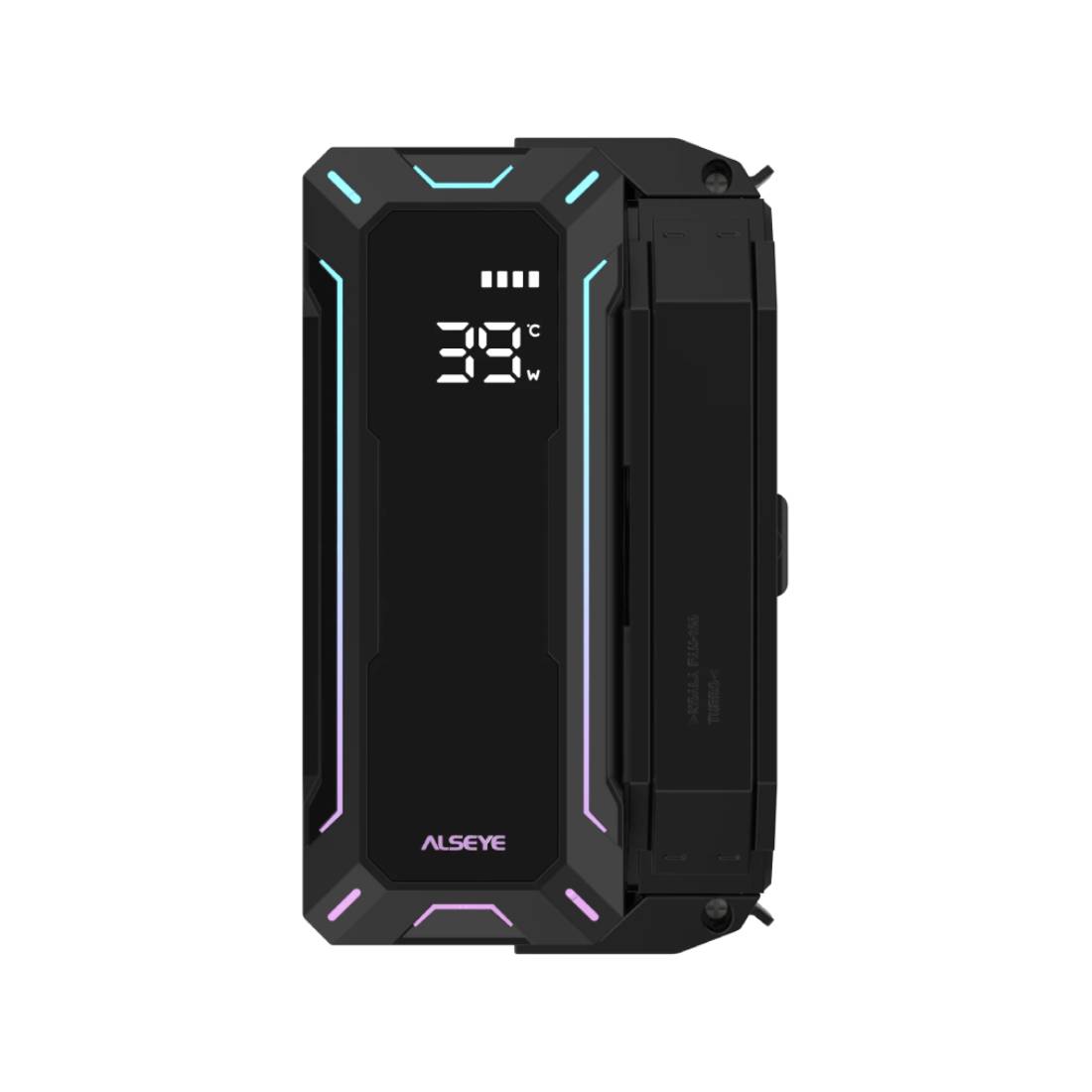Alseye W500-DIG CPU Air Cooler, Digital Temperature Display, 5 Heatpipes, ARGB, Black