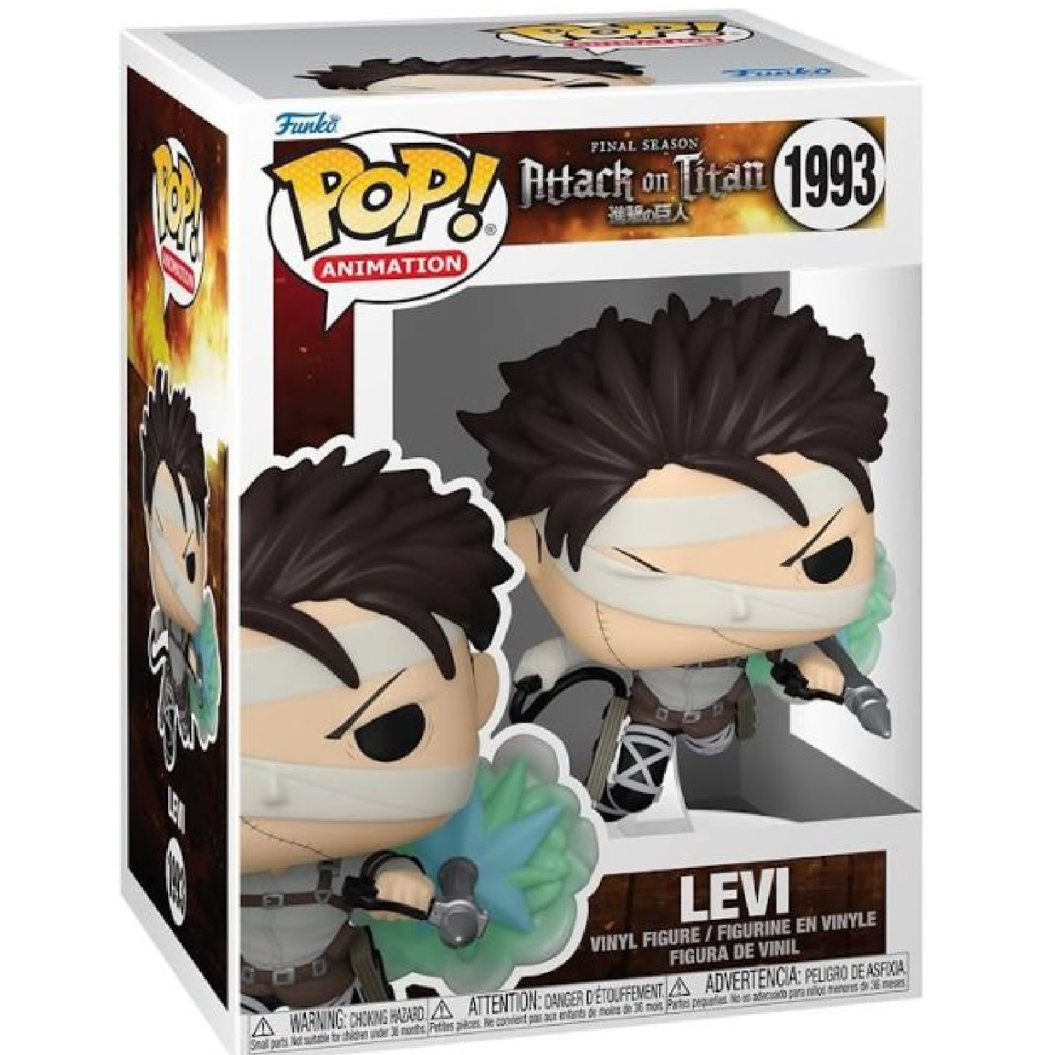 Funko Pop Attack on Titan Levi SP-1  Vinyl Figure - #1993 - مجسمات انمي