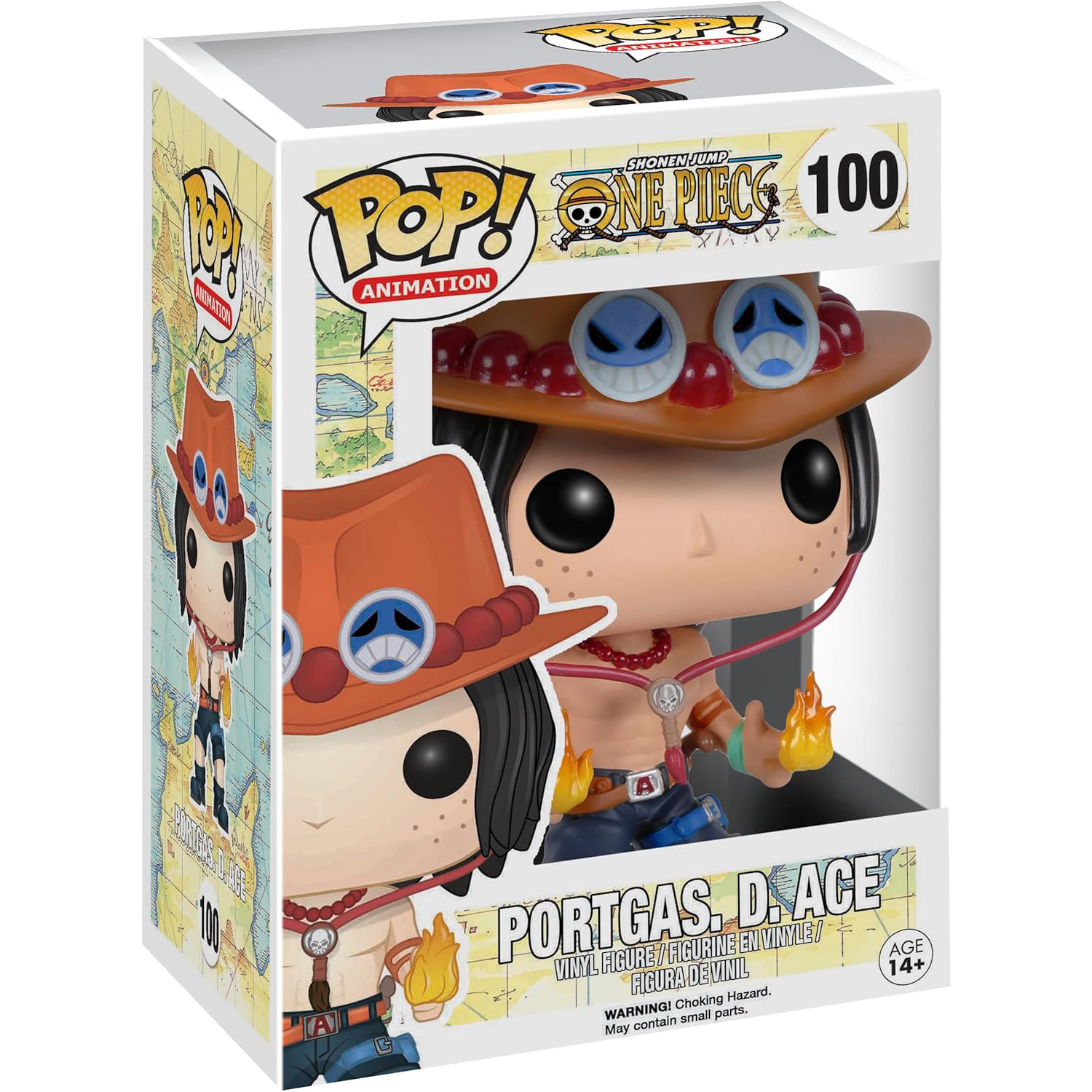 Funko pop Anime One Piece Portgas D. Ace Action Figure#100- مجسمات انمي