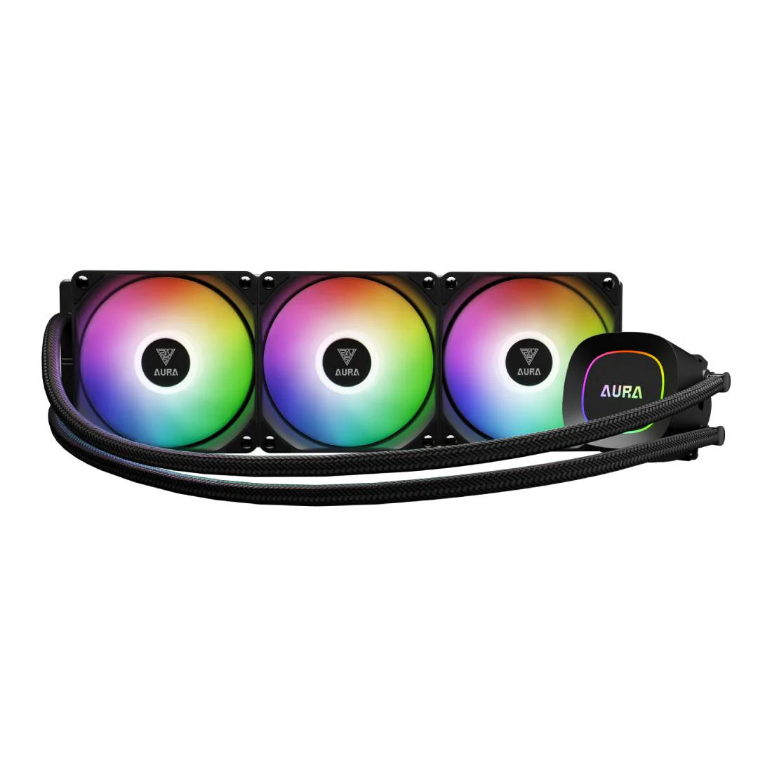 Gamdias AURA GL360 Lite ARGB 360mm Liquid CPU Cooler – Black - مبرد مائي أسود