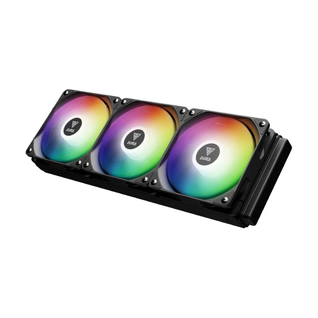 Gamdias AURA GL360 Lite ARGB 360mm Liquid CPU Cooler – Black - مبرد مائي أسود