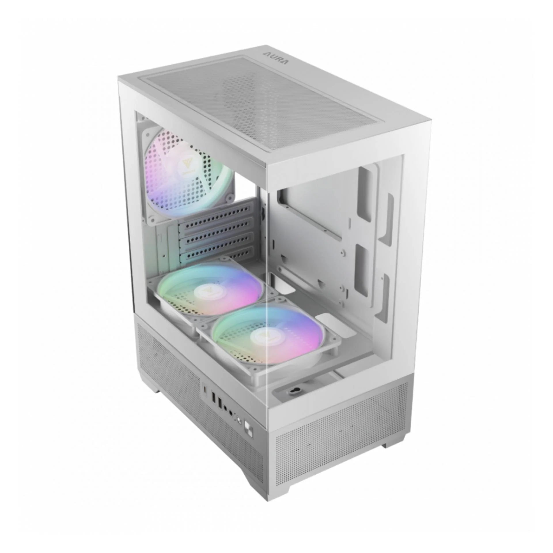 Gamdias Aura GC9M Elite ARGB Micro-Tower Case - White - كيس