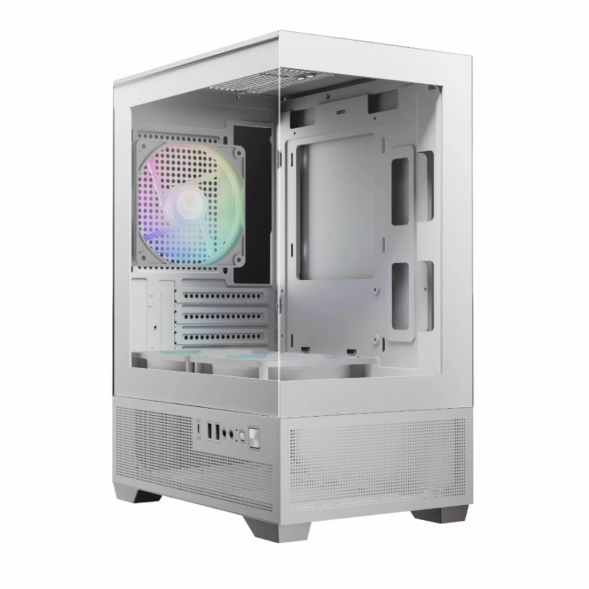 Gamdias Aura GC9M Elite ARGB Micro-Tower Case - White - كيس Gamdias Aura GC9M Elite ARGB Micro-Tower Case - White - كيس