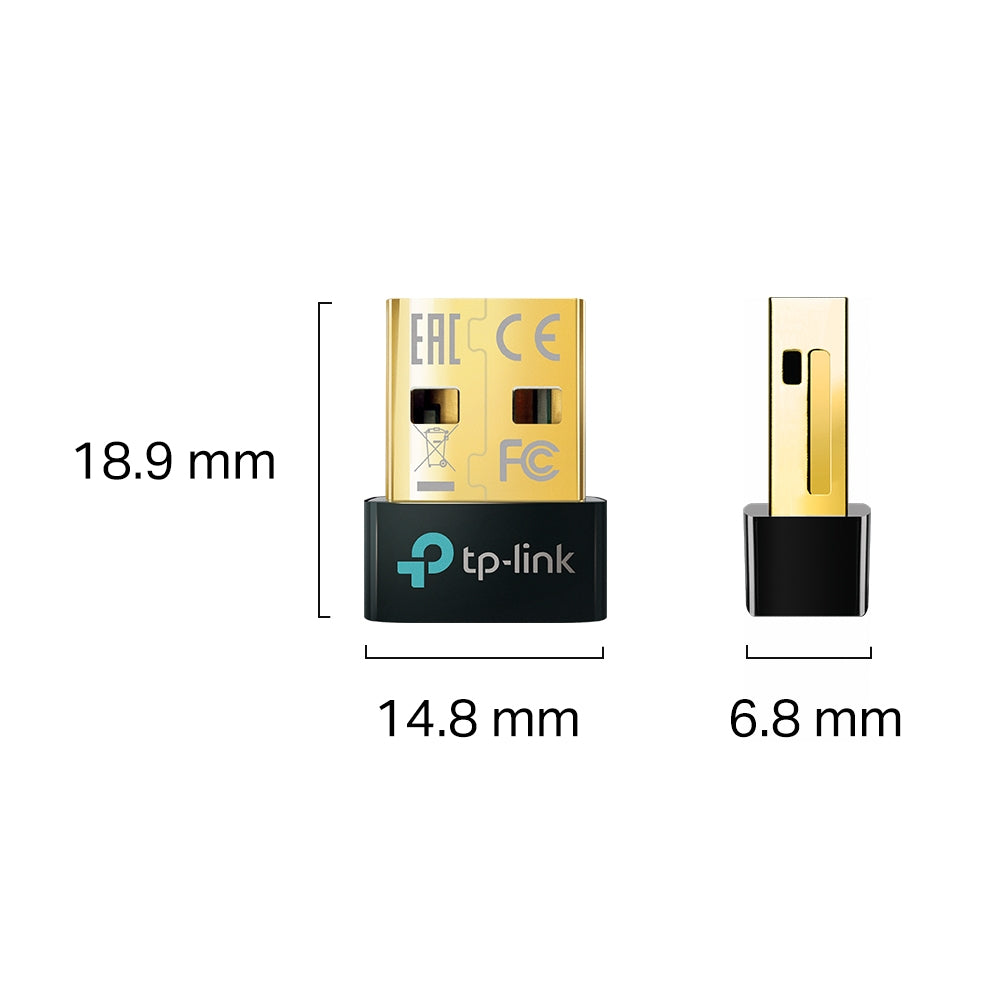 TP-Link USB Bluetooth Adapter for PC - Bluetooth 5.3 Dongle Receiver, Plug and Play, Nano Design, EDR & BLE, Supports- بلوتوث