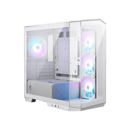 MSI MAG Pano M100R PZ Micro-ATX Tempered Glass Mid Tower Case - White -كيس أبيض