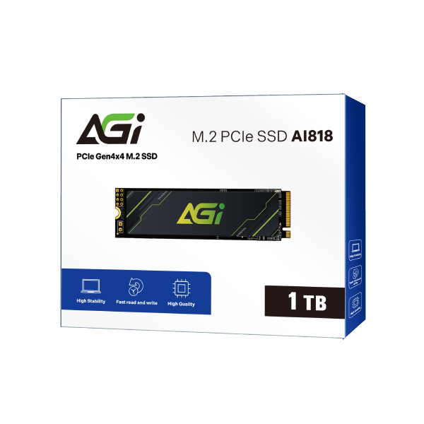 AGI 1TB PCIe NVMe M.2 2280 Gen 4x4 Solid State Drive SSD - تخزين