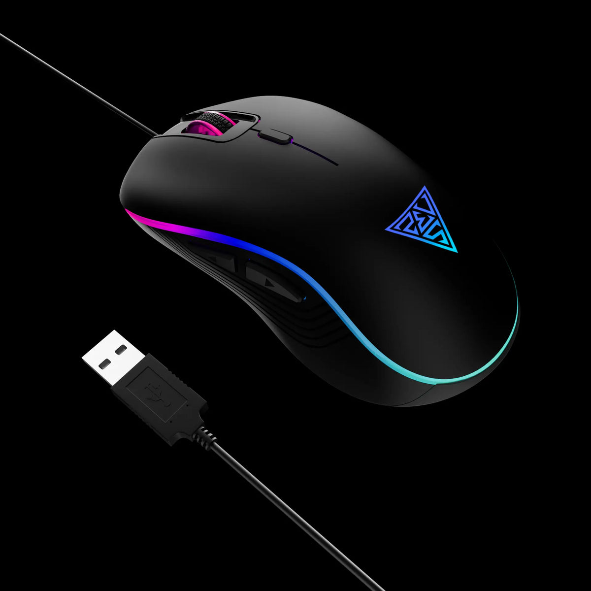 GAMDIAS Poseidon E2 3-in-1 Gaming Combo – Rainbow Backlit Keyboard, 3600 DPI Mouse & 50mm Headset - كومبو ماوس وكيبورد