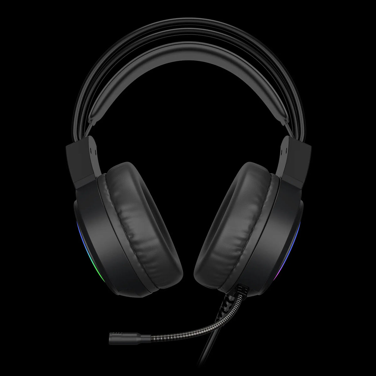 GAMDIAS Poseidon E2 3-in-1 Gaming Combo – Rainbow Backlit Keyboard, 3600 DPI Mouse & 50mm Headset - كومبو ماوس وكيبورد