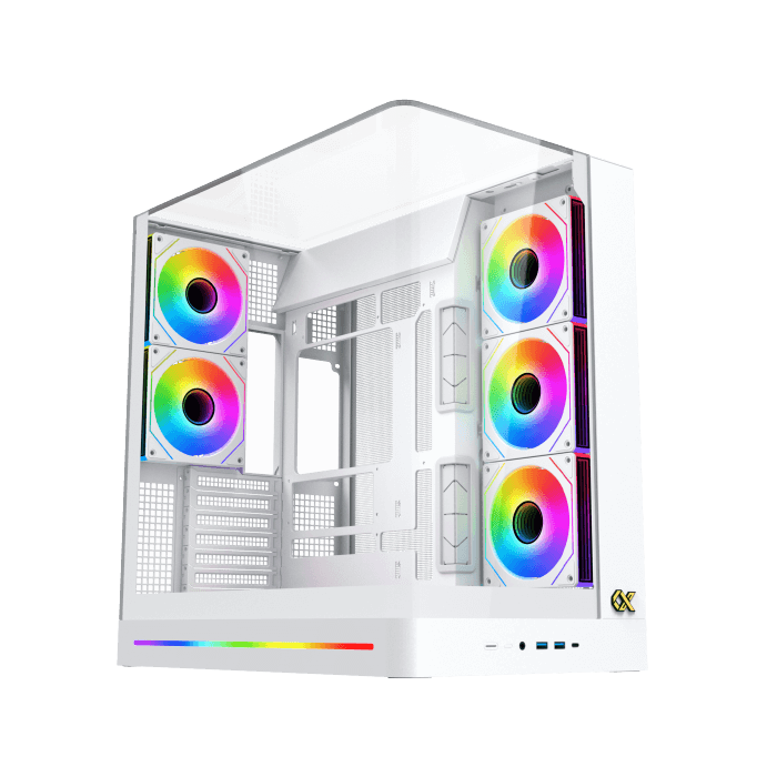 XIGMATEK PANO II ARCTIC WHITE CASE- كيس العاب ابيض