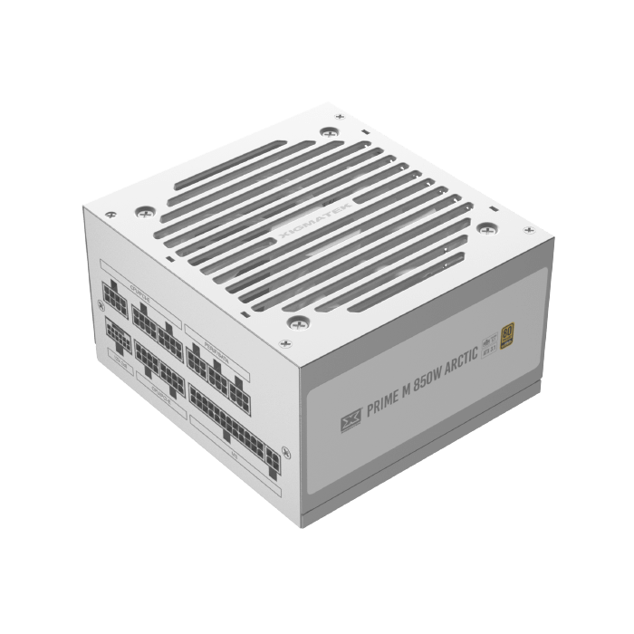 Xigmatek Prime M 850W Arctic White Fully Modular Power Supply (80 Plus Gold, ATX 3.0, PCIe 5.0) White - مزود طاقة أبيض