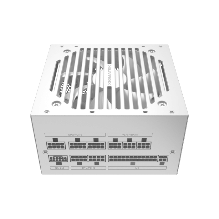 Xigmatek Prime M 850W Arctic White Fully Modular Power Supply (80 Plus Gold, ATX 3.0, PCIe 5.0) White - مزود طاقة أبيض