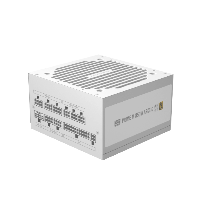 Xigmatek Prime M 850W Arctic White Fully Modular Power Supply (80 Plus Gold, ATX 3.0, PCIe 5.0) White - مزود طاقة أبيض