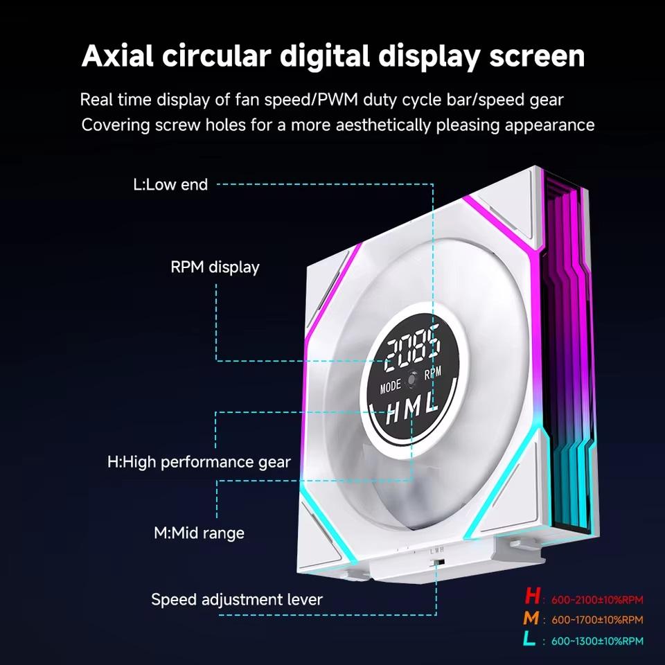Jungle Leopard INTERSTELLAR V4 120mm SINGLE Fan WHITE - مراوح تبريد