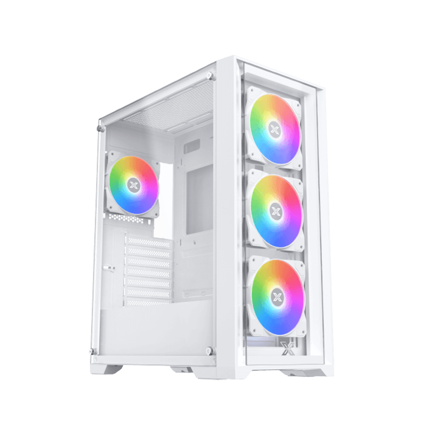 Xigmatek Quantum Arctic ARGB Gaming E-ATX Case - White - كيس أبيض Xigmatek Quantum Arctic ARGB Gaming E-ATX Case - White - كيس أبيض