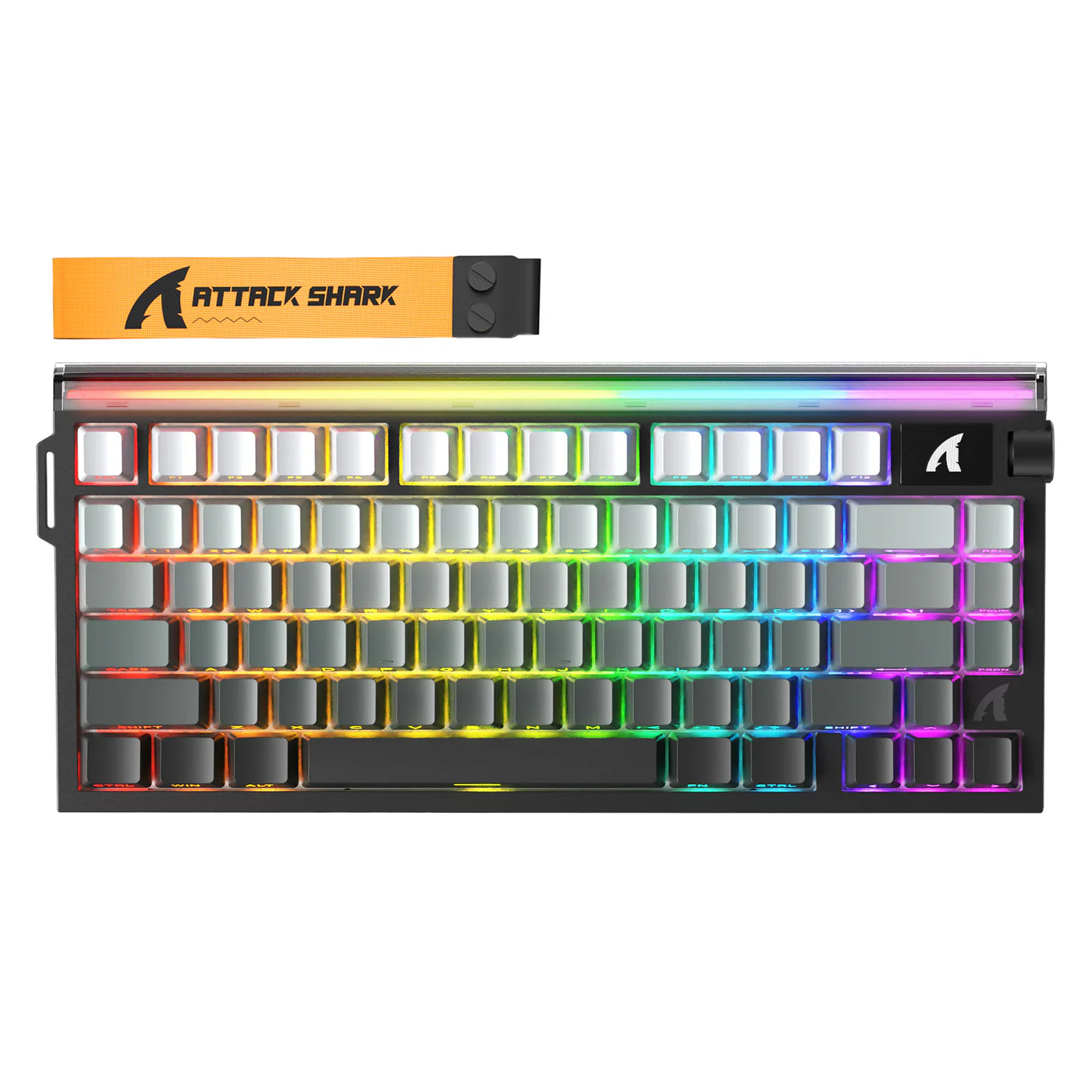 ATTACK SHARK R85 HE Rapid Trigger Keyboard Magnetic Switch with Custom Lightbox Moon Night Black - كيبورد مغناطيسي أسود