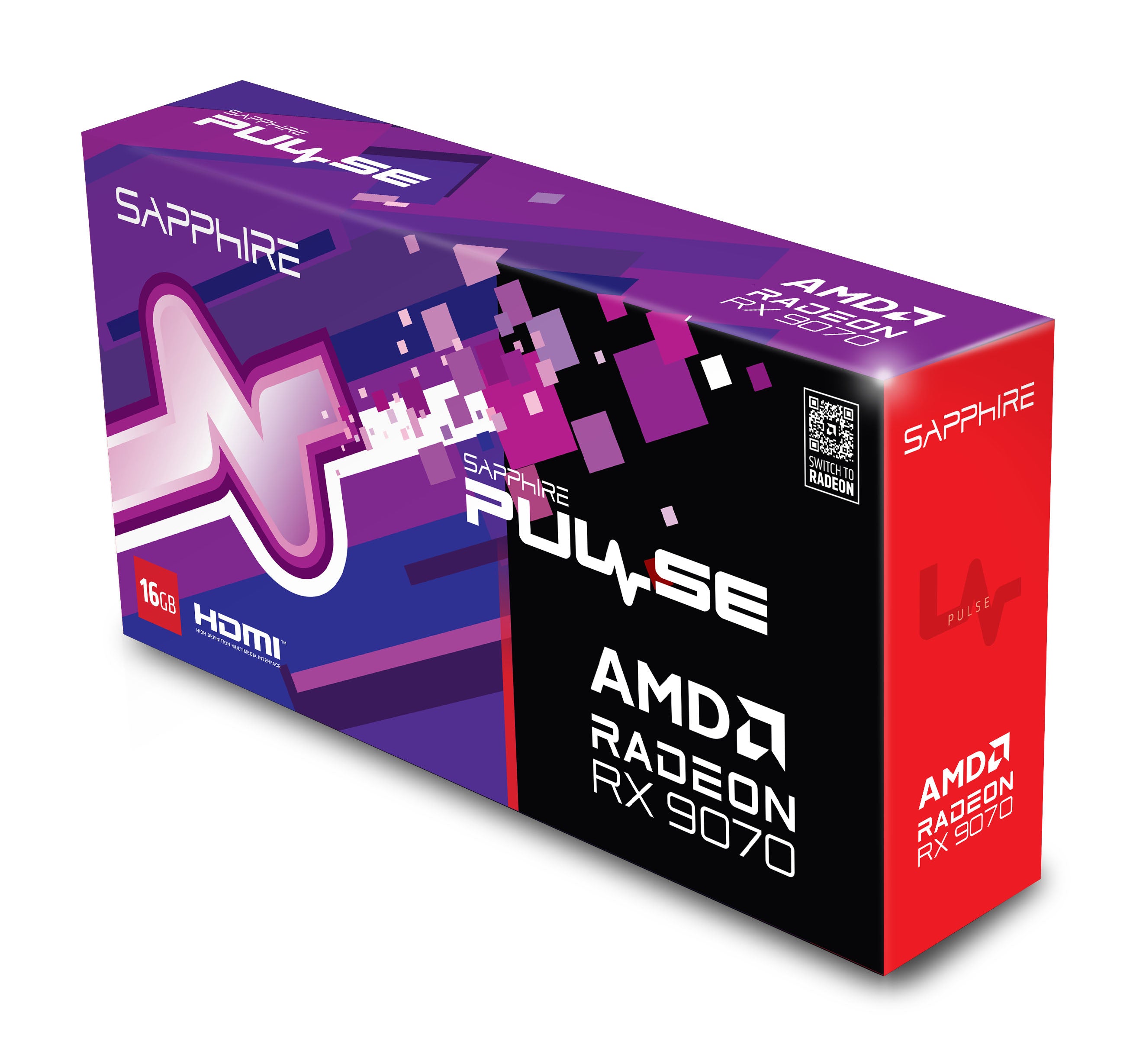 SAPPHIRE PULSE AMD RADEON RX 9070 GAMING 16GB DUAL HDMI / DUAL DP  -  كرت شاشه