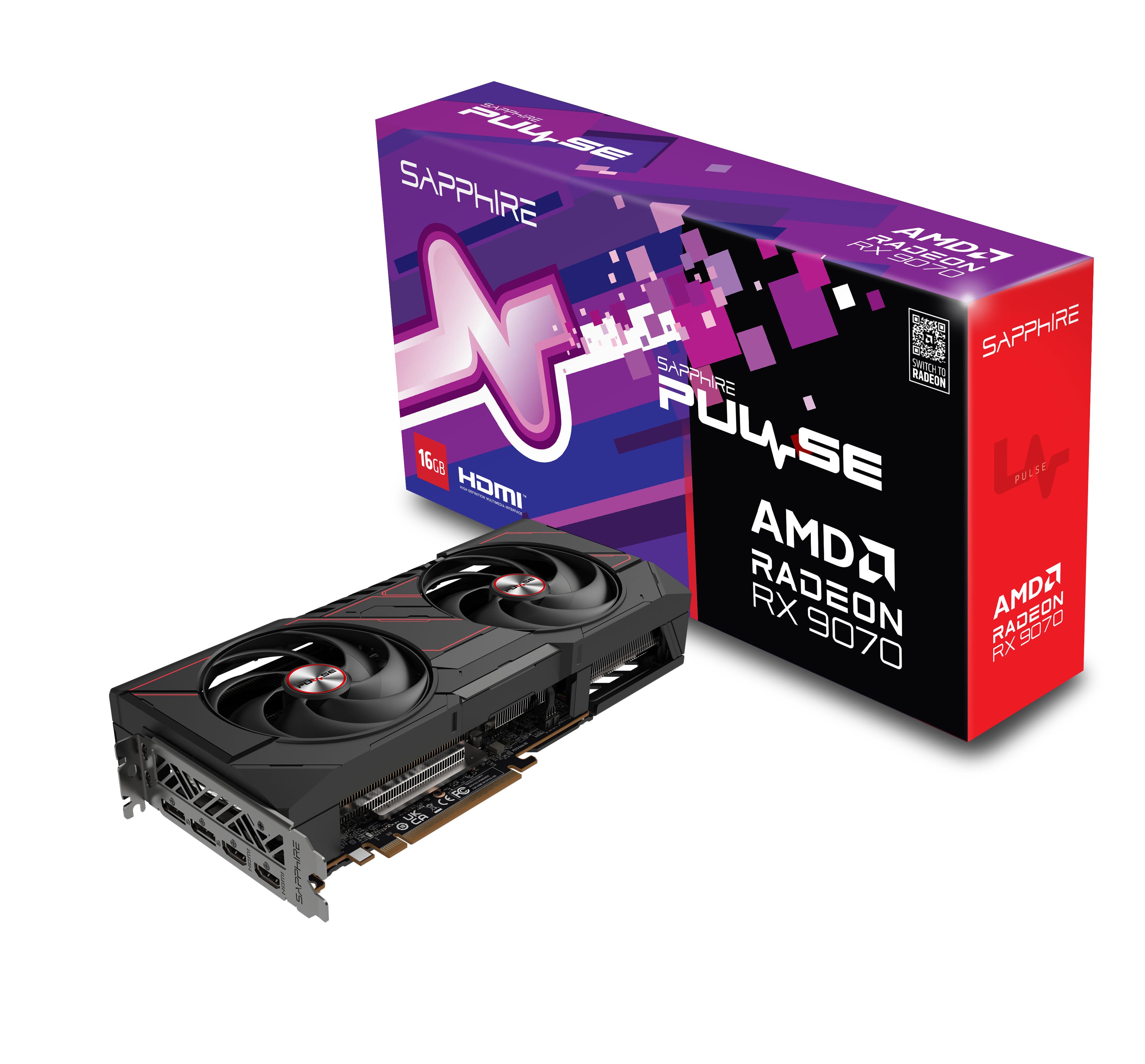 SAPPHIRE PULSE AMD RADEON RX 9070 GAMING 16GB DUAL HDMI / DUAL DP - كرت شاشه SAPPHIRE PULSE AMD RADEON RX 9070 GAMING 16GB DUAL HDMI / DUAL DP - كرت شاشه