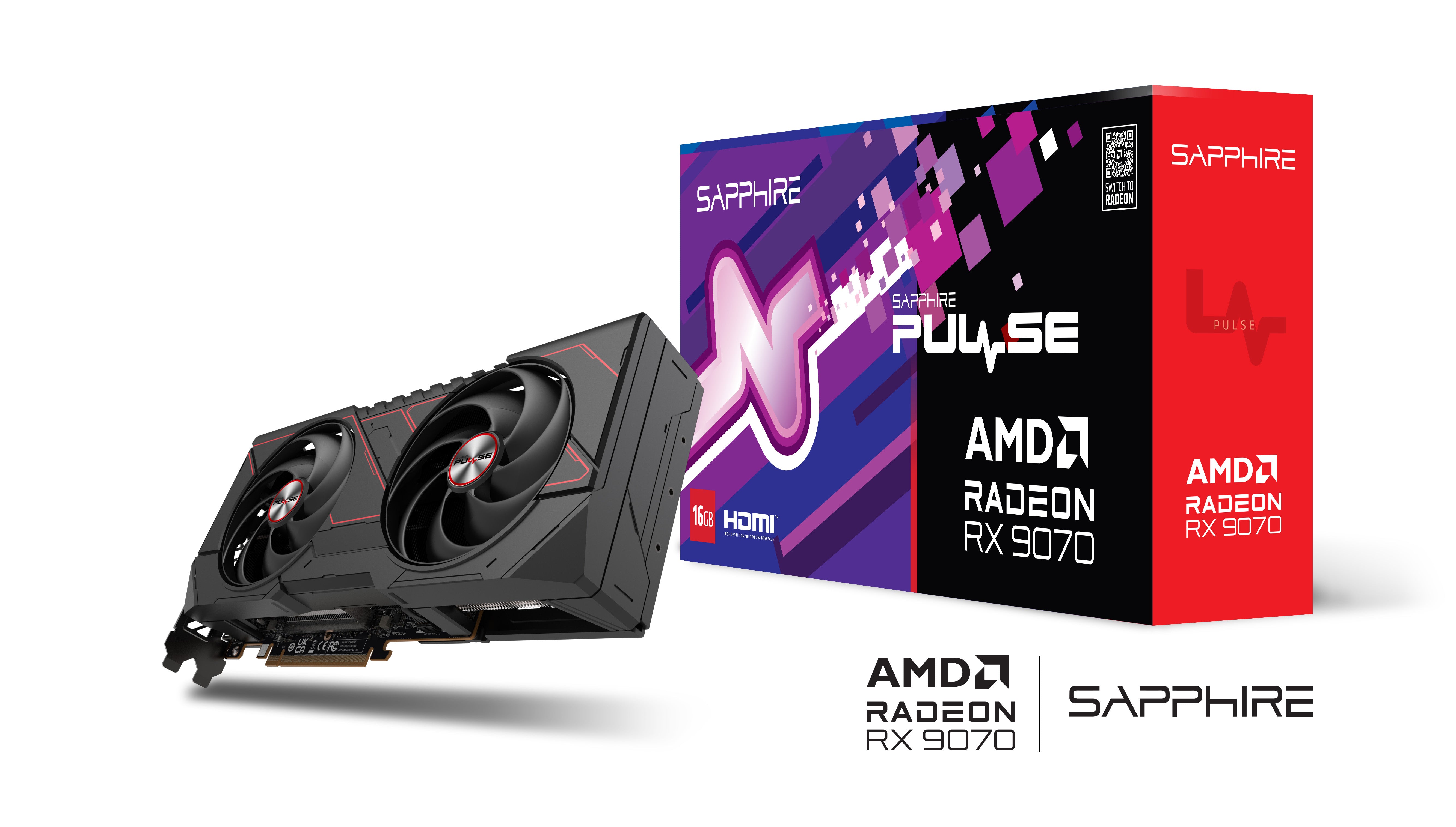 SAPPHIRE PULSE AMD RADEON RX 9070 GAMING 16GB DUAL HDMI / DUAL DP  -  كرت شاشه