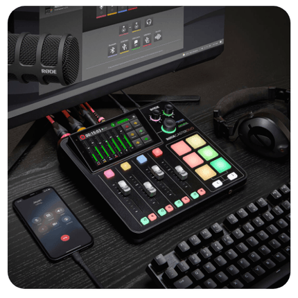 RØDE - RODECaster Duo Integrated Audio Production Studio - أسود - مكسر صوت كس