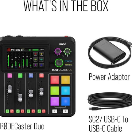 RØDE - RODECaster Duo Integrated Audio Production Studio - أسود - مكسر صوت كس