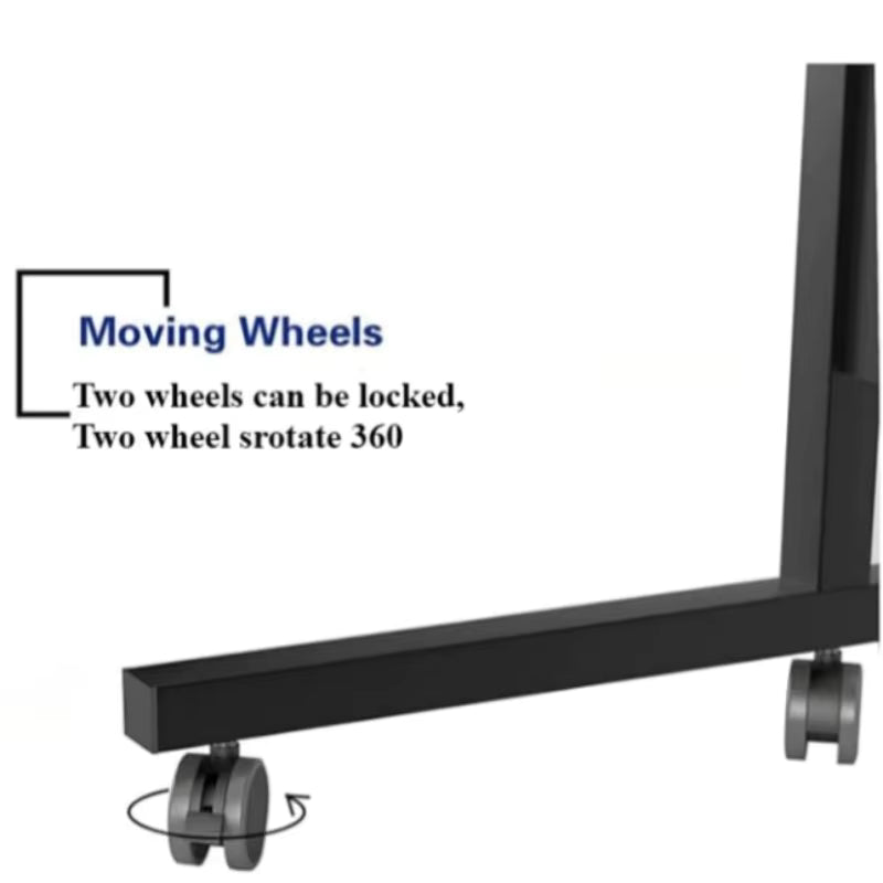 Bedside Mobile Laptop Desk with Universal Lockable Wheels (40×80 cm) – Height Adjustable Portable Study Table for Gaming & Dormitory - طاولة متحركة