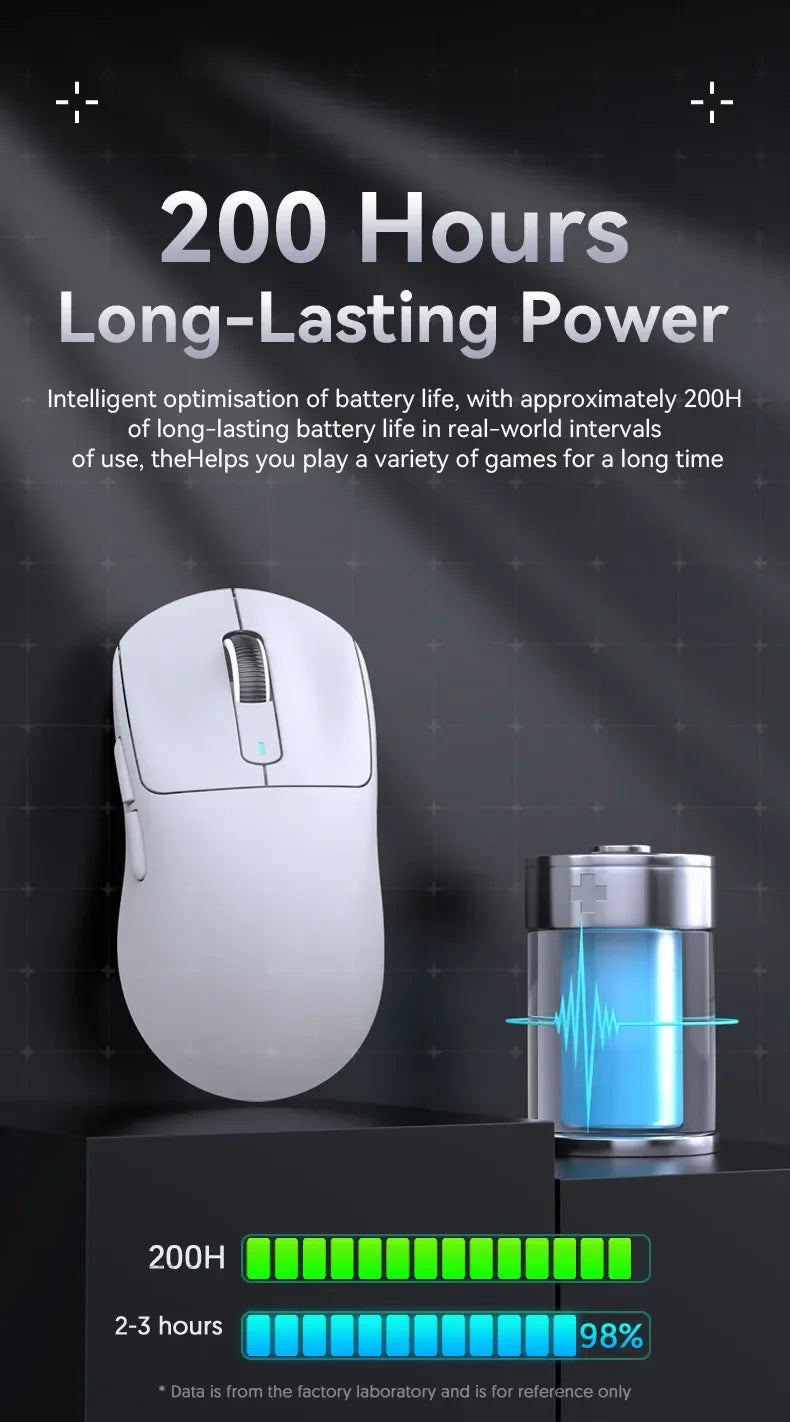 ATTACK SHARK X3 Ultra-Light Wireless Mouse - Tri-Mode 2.4G/BT/Wired, PAW3395 26000DPI, 55g, Macro, for Gaming/Xbox/PS/PC/Mac - RED- موس قيمنق أصدار خاص