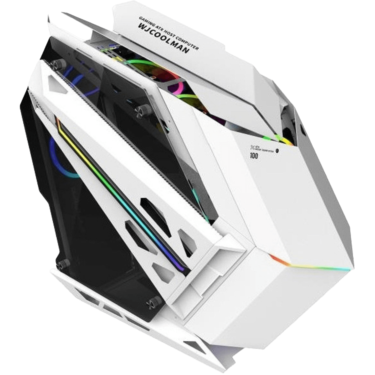 WJ Coolman Soul Battleship ATX Gaming Case White - كيس WJ Coolman Soul Battleship ATX Gaming Case White - كيس