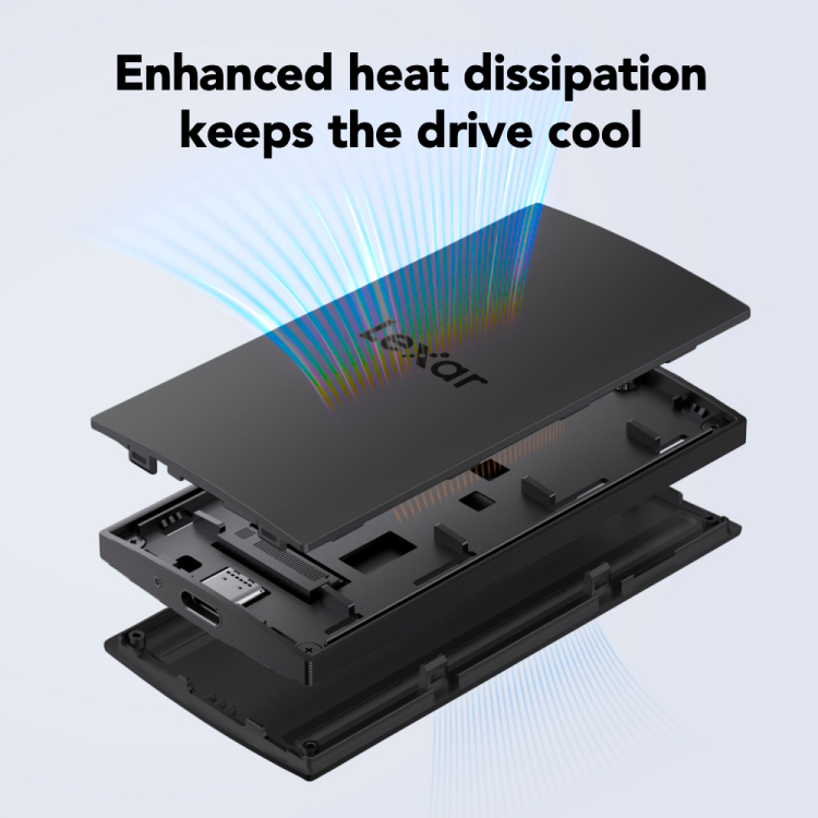 Lexar 1TB SL300 USB 3.2 Gen 2 Portable External SSD - Black - تخزين خارجي