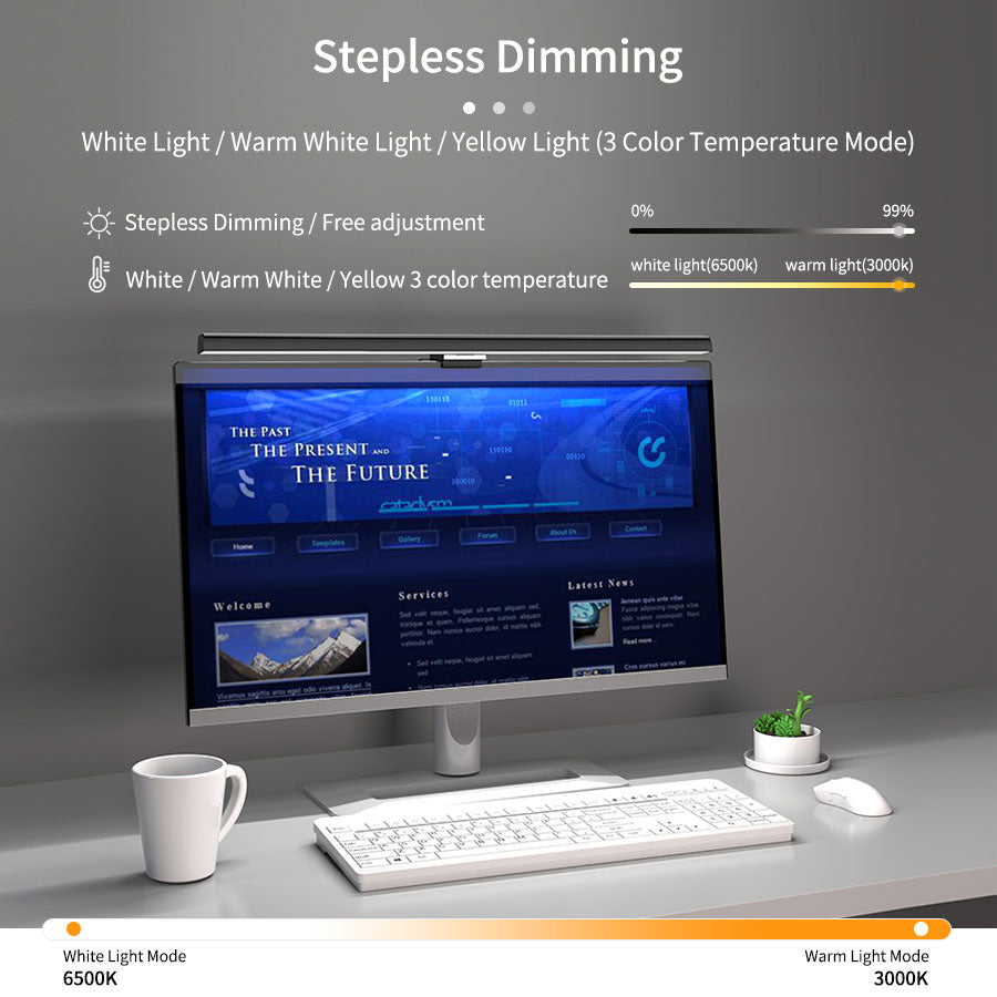 50cm LED Monitor Light Bar – Eye-Care Screen Lamp with Stepless Dimming & USB Power - مصباح شاشة 50 سم