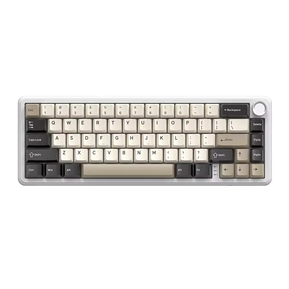 Attack Shark X66 Wireless Mechanical Gaming Keyboard RGB 3 Mode – Cheese White - كايبورد قيمينغ وايرلس