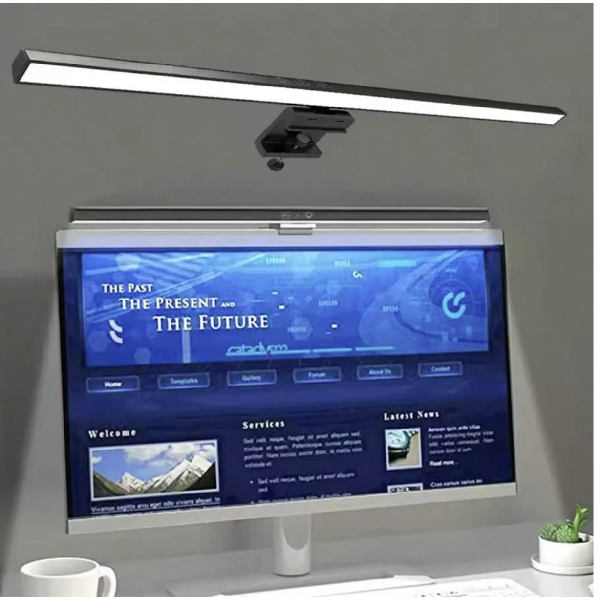 USB powered monitor light strip 330MM , LED monitor lamp, eye-friendly, dimmable, adjustable brightness and color temperature, suitable for office, home, and gaming