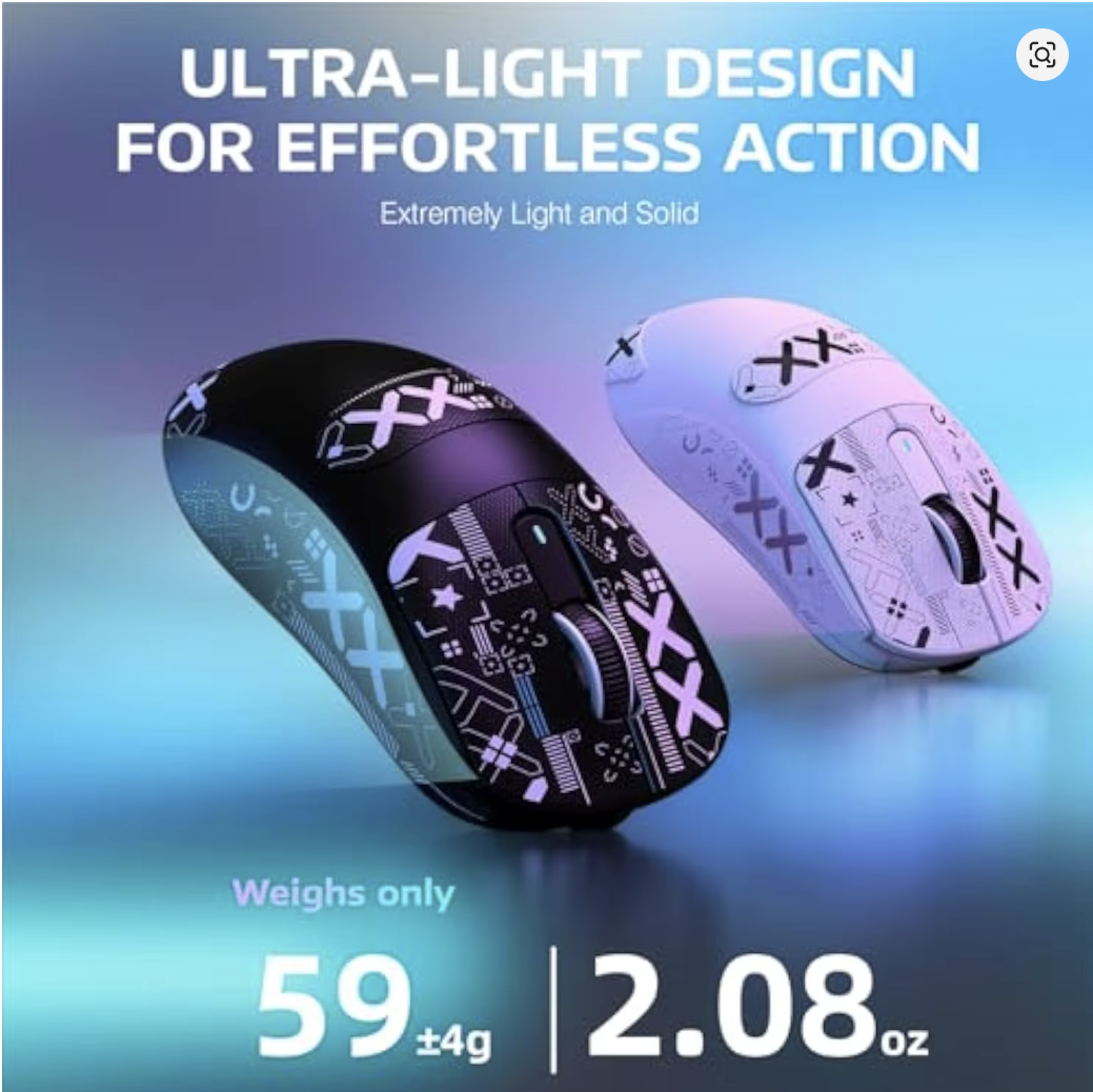 Attack Shark X3Pro Wireless Bluetooth Gaming Mouse PixArt PAW3395 26000dpi Optical Mouse Tri-Mode Connection Macro Gaming Mouse - موس قيمنق