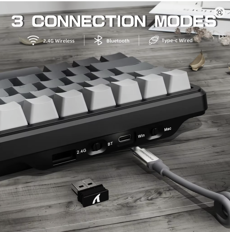 Attack Shark X66 Wireless Mechanical Gaming Keyboard RGB 3 Mode – moonlit night -