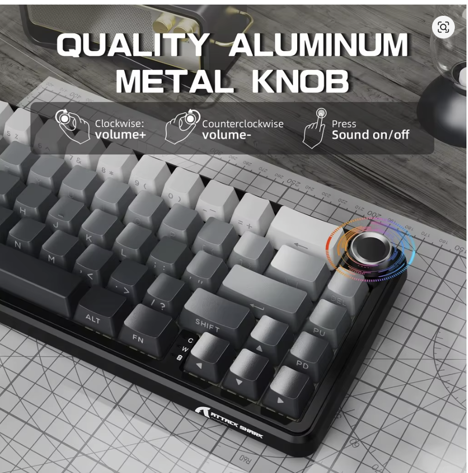 Attack Shark X66 Wireless Mechanical Gaming Keyboard RGB 3 Mode – moonlit night -