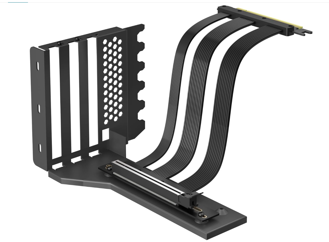 PCIe 5.0 2-Slot GPU Vertical Mount Bracket, RTX5090(Ti) RX9070(XT) GPU Ready, Fully Open 7-Slot PCIe/PCI Bracket Panel for Installation