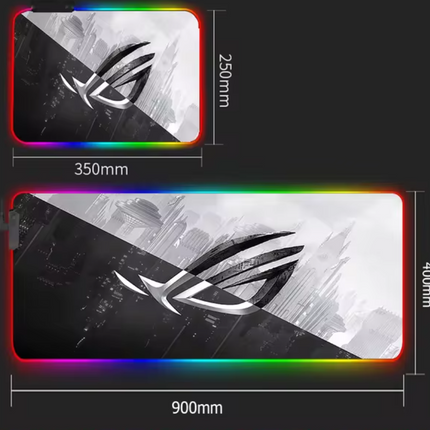 لوحة ماوس ROG RGB لوحة ماوس لطيفة لوحة مفاتيح للألعاب LED لوحة ماوس كمبيوتر ملحقات لوحات المفاتيح حصيرة مكتب الألعاب سجادة ماوس XXL - موس باد 